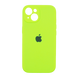 Силіконовий чохол Full Cover для iPhone 15 neon green Full Camera