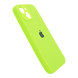 Силіконовий чохол Full Cover для iPhone 15 neon green Full Camera