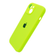 Силіконовий чохол Full Cover для iPhone 15 neon green Full Camera