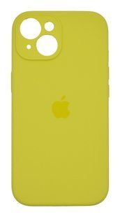Силіконовий чохол Full Cover для iPhone 15 bright yellow Full Camera