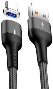 USB кабель магнітний Usams US-SJ327 Type-C 3A/1m gray