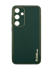 Чохол шкіра Xshield для Samsung S24 + army green Full Camera