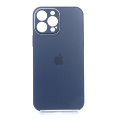 Чохол Glass Matte Designo для iPhone 13 Pro Max dark blue Full Camera