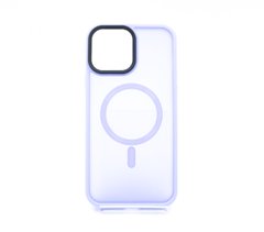 Чохол TPU+PC Metal Buttons with MagSafe Colorful для iPhone 13 Pro Max violet