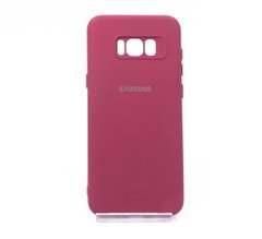 Силіконовий чохол Full Cover для Samsung S8+ marsala My color Full Camera