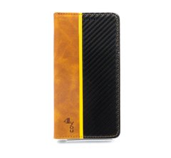 Чохол книжка Carbon для Xiaomi Redmi 7 light brown/black (4you)