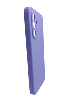 Силиконовый чехол Softy для Samsung A56 lilac Full Camera с микрофиброй