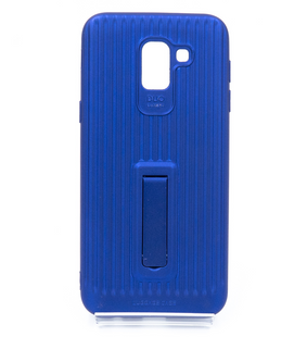 Силиконовый чехол Luggage для Samsung J6 2018 с подставкой blue
