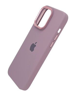 Силиконовый чехол Metal Frame and Buttons для iPhone 14 Pro Max blue berry (lilac pride)