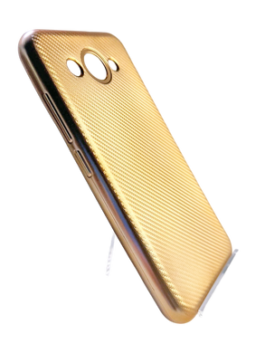 Силиконовый чехол для Huawei Y3 (2017) carbon gold