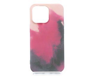 Силіконовий чохол WAVE Watercolor для iPhone 13 Pro pink/black (TPU)