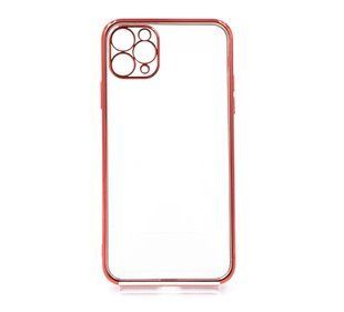 Силіконовий чохол Сlear для iPhone 11 Pro Max red Full Camera з глянсовою окантовкою