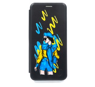 Чохол книжка Baseus MyPrint для Xiaomi Redmi Note 9 /RM 10X 4G black (Жовто-блакитна українка)