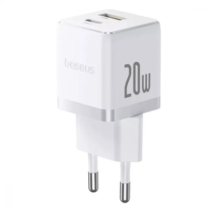 СЗУ Baseus Palm Fast Charger 20W (Type-C+USB) white