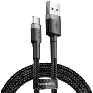 USB кабель Baseus Cafule Type-C 2A/3m gray/black