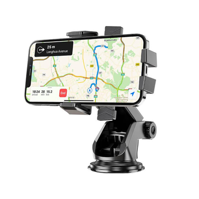 Автодержатель Hoco CA83 David one-button center console car holder Black