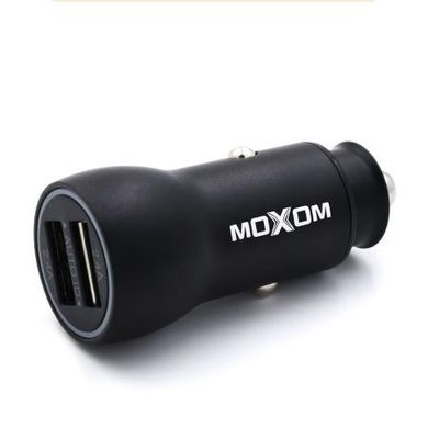 Автомобільний зарядний пристрій MOXOM MX-VC04 2.4A 2usb + Lightning black