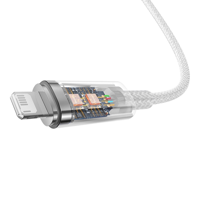 USB кабель Baseus Explorer Series Fast Charging with Smart Temperature Lightning 2.4A 1m white