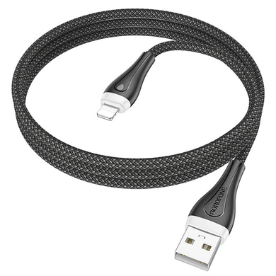 USB кабель Borofone BX100 Advantad Lightning 2.4A 1m black