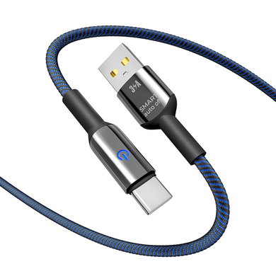 USB кабель YOKI SMART YK-SM31 Type-C 3A 1.2m black/blue