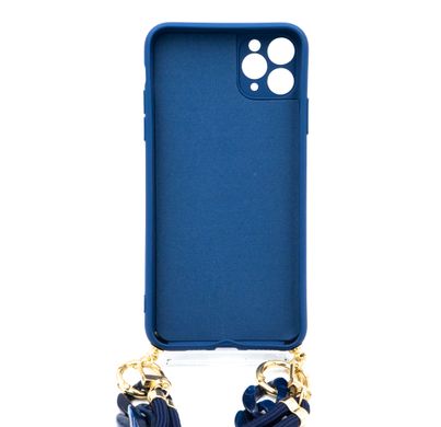 Чехол Fashion для IPhone 11 Pro Max blue+ шнурок