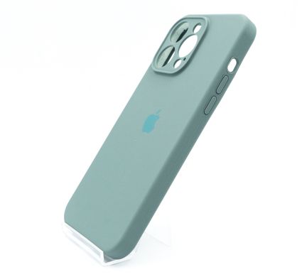 Силіконовий чохол Full Cover для iPhone 14 Pro Max pine green Full Camera