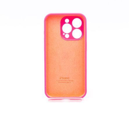 Силіконовий чохол Full Cover для iPhone 15 Pro barble pink (hot pink) Full Camera
