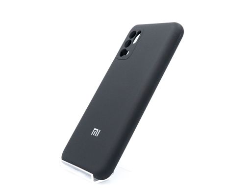Силіконовий чохол Full Cover для Xiaomi Redmi Note 10 5G/Poco M3 Pro black Full Camera