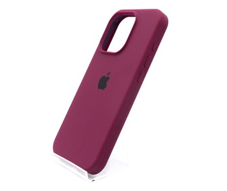 Силіконовий чохол Full Cover для iPhone 15 Pro marsala