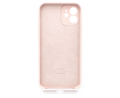 Силіконовий чохол Full Cover для iPhone 12 pink sand Full Camera