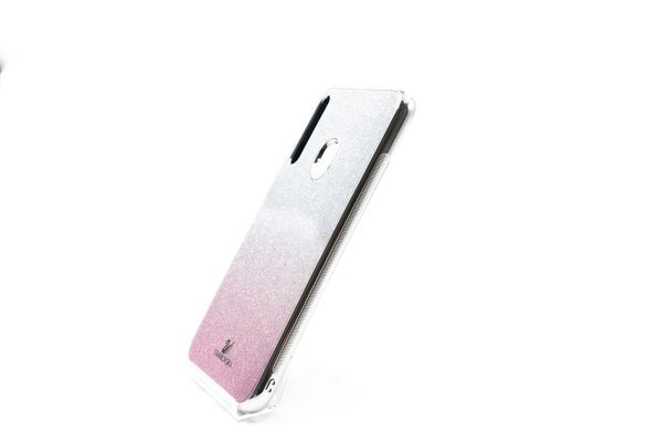 Чехол TPU+Glass для Huawei Y7P 2020 / P40 Lite E Swarovski pink