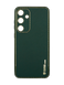 Чохол шкіра Xshield для Samsung S24 + army green Full Camera