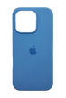 Силиконовый чехол Full Cover для iPhone 16 Pro sea blue