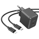 Мережевий зарядний пристрій HOCO CS15A Ocean 1usb-C PD30W + cable Type-C to Lightning Black