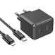 Мережевий зарядний пристрій HOCO CS15A Ocean 1usb-C PD30W + cable Type-C to Lightning Black