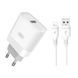 Мережевий зарядний пристрій XO L63 (EU) QC3.0 1USB/15W +USB-Lightning white