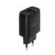 Сетевое зарядное устройство XO L57 2.4A 2usb 1m black