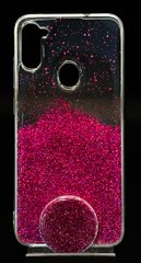 Силіконовий чохол Fashion popsoket для Samsung A11 pink