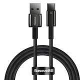 USB кабель Baseus Tungsten Gold Type-C 100W (CAWJ000101) 1m black