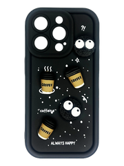 Чохол Pretty Things для iPhone 15 Pro black/coffee Full Camera