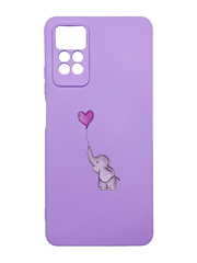 Силіконовий чохол Art для Xiaomi Redmi Note 11 Pro/Note 12Pro 4G lilac/elephant Full Camera