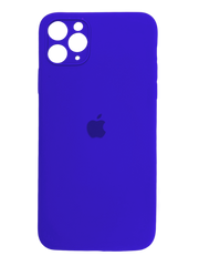 Силіконовий чохол Full Cover для iPhone 11 Pro shiny blue (indigo) Full Camera