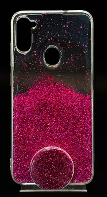 Силиконовый чехол Fashion popsoket для Samsung A11 pink