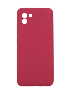 Силіконовий чохол Full Cover для Samsung A03 rose red Full Сamera без logo