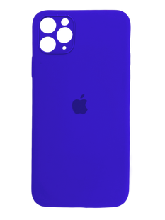 Силіконовий чохол Full Cover для iPhone 11 Pro shiny blue (indigo) Full Camera