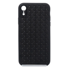 Силіконовий чохол Weaving case для iPhone XR black (плетінка)