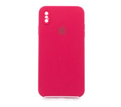 Силіконовий чохол Full Cover Square для iPhone XS Max rose red Full Camera
