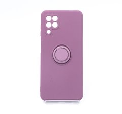 Чохол (TPU) Candy Ring для Samsung A22/ M22 cherry purple Full Camera