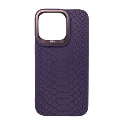 Чохол Kajsa Snake Pattern для iPhone 14 Pro deep purple