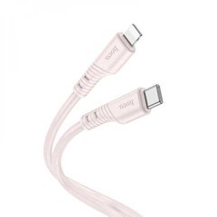 Кабель Hoco X97 Crystal color PD20W Silicone Type-C to Lightning 1m 3A pink